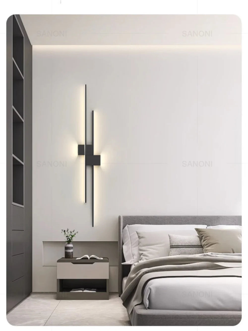 DINDALLED Modern LED Wall Lamp Bedside Sconce for Bedroom Living Room Hallway Home Decor