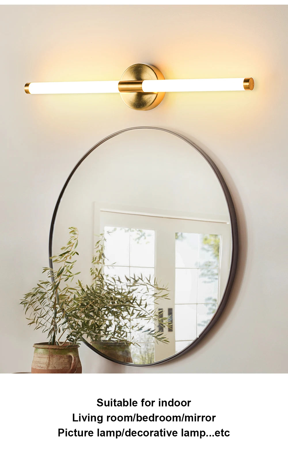 Designed Led Wall Lamp 400 550mm Wall Light Sconces Double Lampshade Up Down Bathroom Wall Lighting Fixture Golden Picture Light
