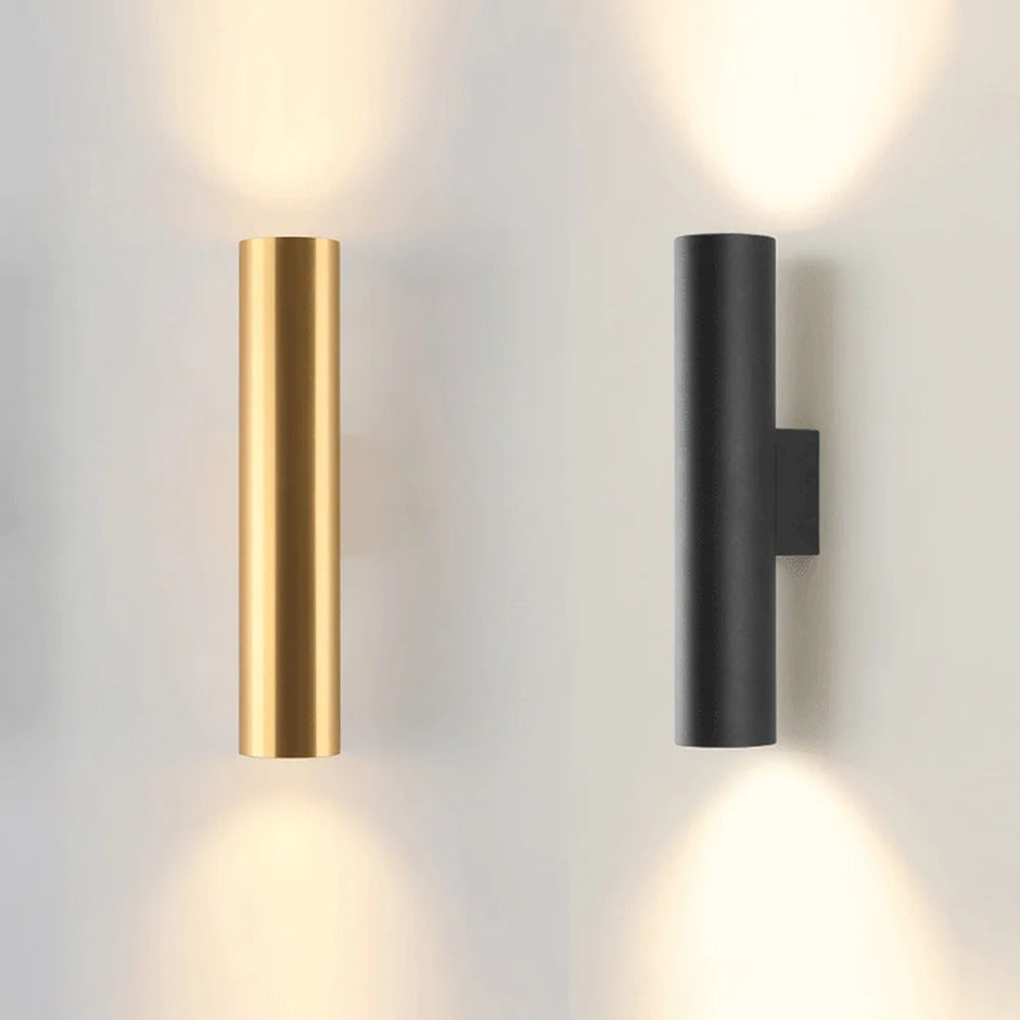 Minimalist Double Headed Cylindrical Wall Lamp Modern Indoor Lamps Background Wall Hallway Bedroom Light Up and Down Luminous