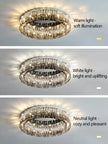 Light Luxury Crystal Ceiling Light Round LED Lamp 2025 New Post-modern Design Upscale Lighting Fixture for Living Room Bedroom