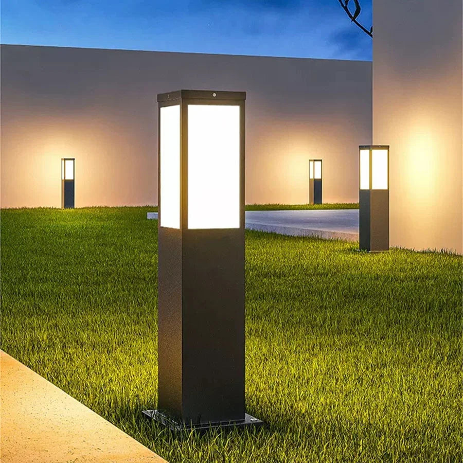 E27 Outdoor Path Light 40/60/80CM Pathway Post Light Waterproof Landscape LED Bollard Lighting Garden Backyard Lantern Lawn Lamp