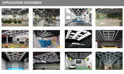 Hexagon LED Light for Garage Ceiling Auto Car Body Repair Workshop Barbershop Hair Salon Gym - Customized Lighting Lamp