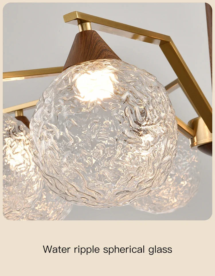Wabi Sabi Glass Chandeliers For Dining Tables Living Room Kitchen Office Coffee Hanging Lamp Nordic Home Decor Ceiling Lights