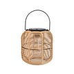 Solar Iron Rattan Outdoor Hanging Lamp Bamboo Pendant Light Warm Ambient Night Glow Garden Patio Balcony Home For Couples