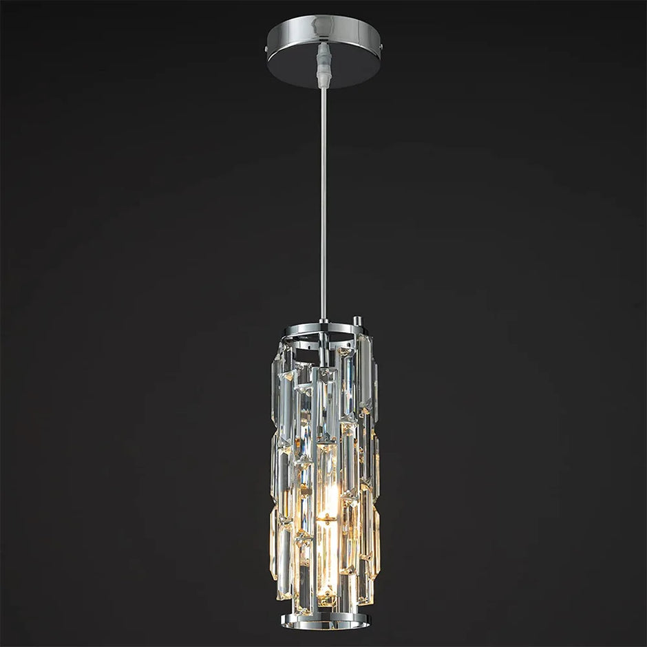 Crystal Pendant Lamp American Industrial-style Home Décor Lighting Fixtures for Kitchens, Dining Rooms, Parlor and Bedrooms