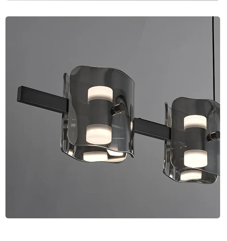Modern Hanging Led Pendant Lights For Dining Room Kitchen Island long Bar Chandeliers decoration home decor Black light fixtures