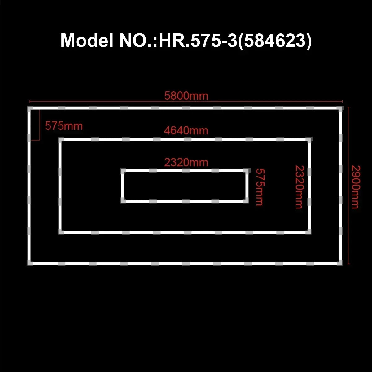 Office Extra Large Workshop LED Light 6500K Garage Ceiling Light Shop Light for Car Detailing Gym Supermarket Show  customized