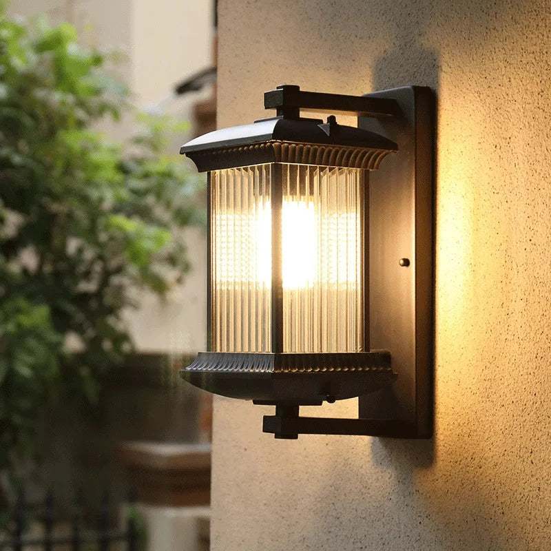 Outdoor Wall Lamps Aisle Wall Light IP54 Waterproof Corridor Balcony Modern New Chinese Villa Door Lights Porch Garden Gate Lamp