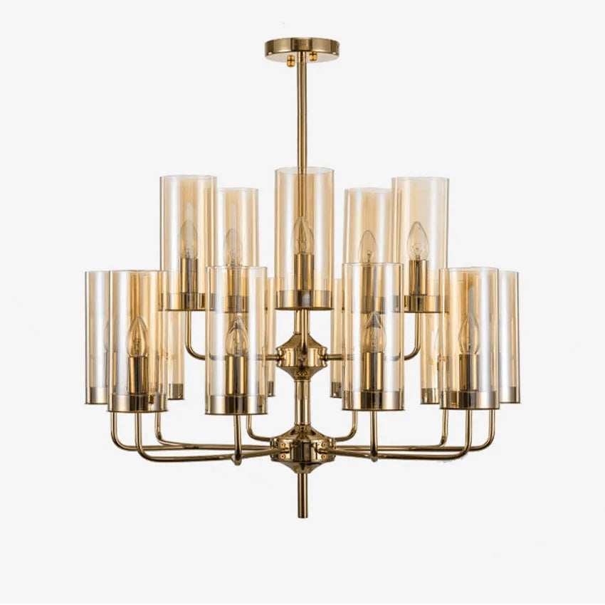 Nordic LED Glass Chandelier Blue/Amber Modern Hanging Lamp Suspension Living Dining Bedroom Pendant Lighting Fixtures