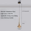 Bedroom Bedside Pendent Lamp Nordic Modern Living Room Study Decoration Simple Creative Light Luxury Bar Glass LED Chandelier