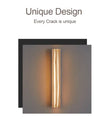 Modern Mirror Led Light Bedside Lamp Wabi Sabi Nordic Cracked Wood Wall Lamp for Living Room Hallway Office Decoration Lamp