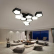 Nordic Designer Combination Honeycomb LED Indoor Ceiling Lamp,Remote Dimming Lustres Living Room Pendant Light Bedroom Decor