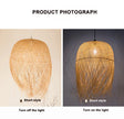 Southeast Asian Individuality Hand Woven Bamboo Chandelier Chinese Lamps Tea Room Restaurant Hotel Artistic Modeling Lampshade