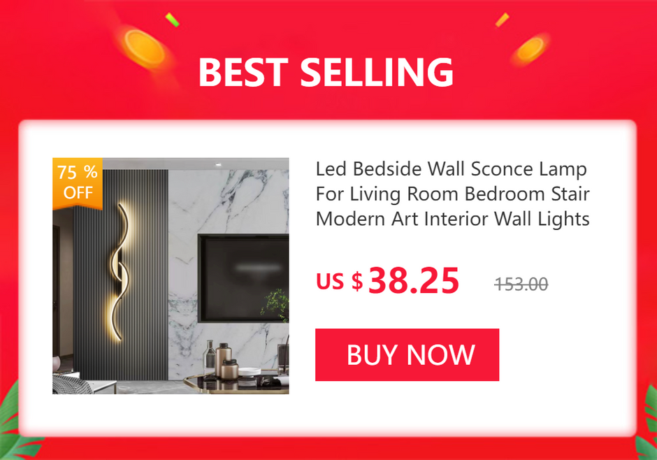 Modern Bedside Led Wall Lamps For Living Room Stairs Office Loft  Bedroom Interior Wall Light Fixture Wall Lamp Home Decr