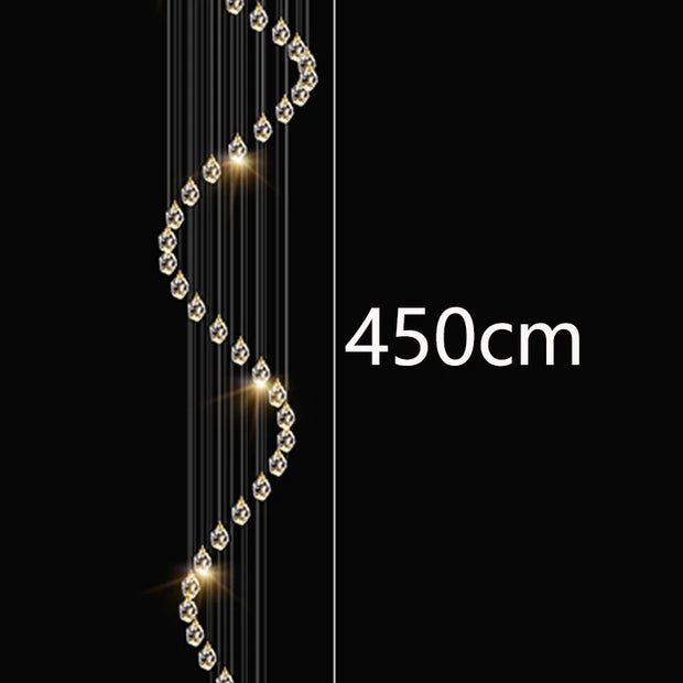 Modern home decoration crystal chandelier, stair Pendant lamp, living room Pendant lights, interior lighting