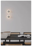 Modern Round Crystal Bedside Lamp Bedroom Living Room Italian LED Sconce Minimalist Art Circular Corridor Mirror Wall Lights