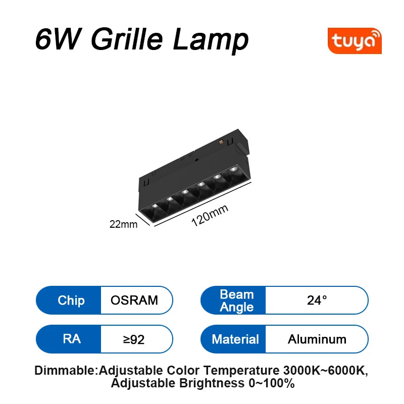 Tuya Bluetooth Dimmable Zigbee Magnetic Smart Rail Track Light Led Lamp Ceiling Light Spotlight Fixture Downlight Magnet Home