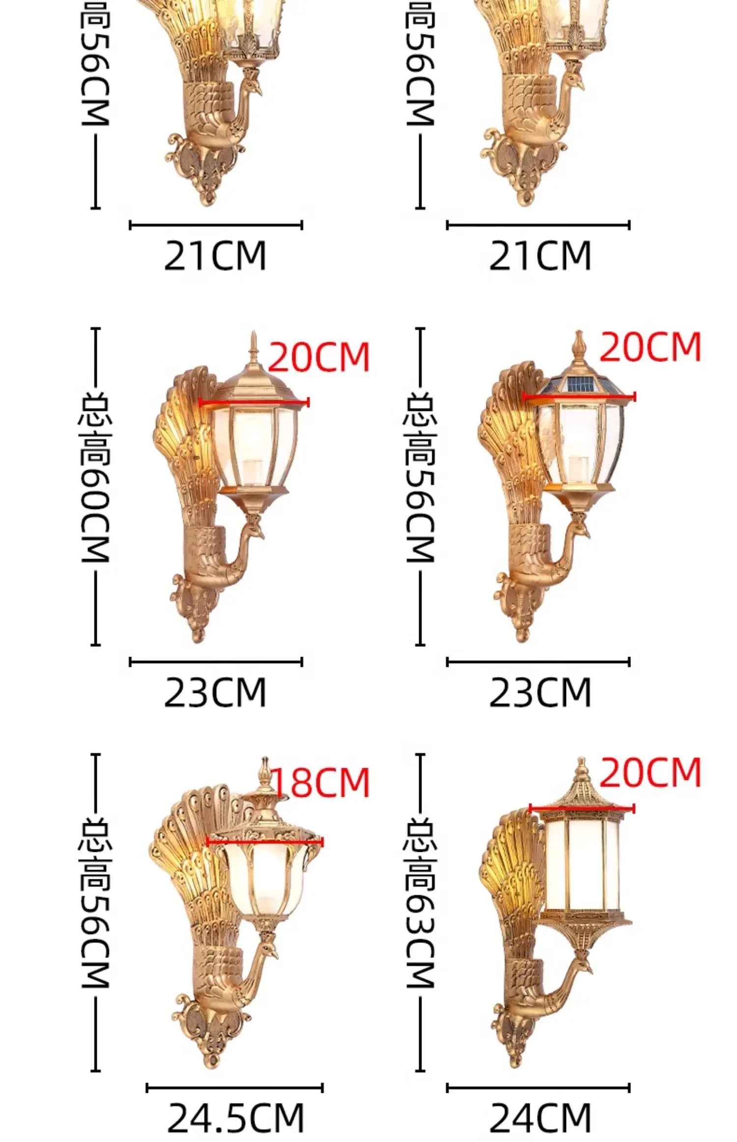 Outdoor courtyard pillar wall lamp waterproof terrace retro courtyard villa exterior wall balcony outdoor courtyard lamp