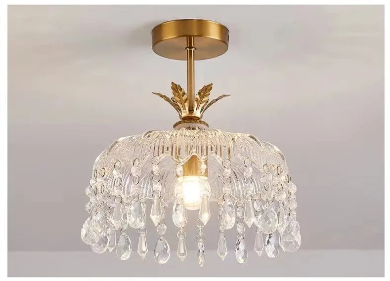 Modern Creative led crystal chandelier hallway chandeliers E27 bulb led lamps Indoor crystal led lustre chandeliers