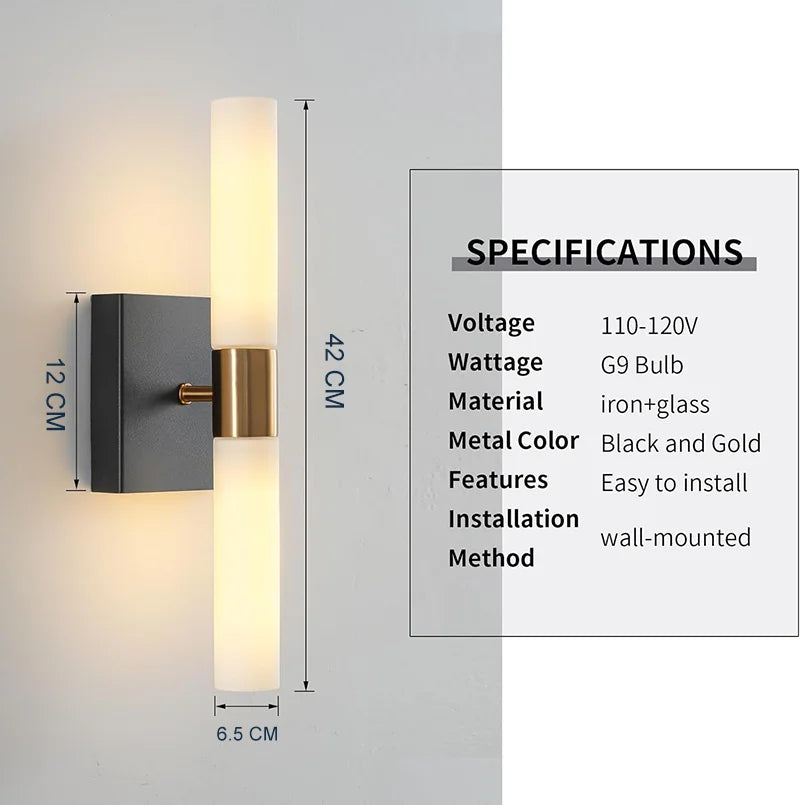 Nordic Wind Gourd Wall Lamp Minimalist LED Milky White Light For Living Room Study Bedroom Bedside Home Decoration Light Fixture
