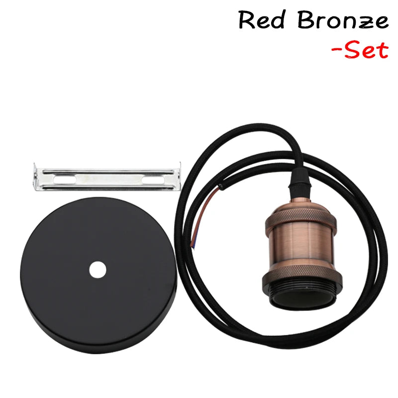 Retro Pendant Lights E27 110V 220V Socket Vintage Aluminum ceiling Light Bedside multicolour chandelier Light Industrial Lamp