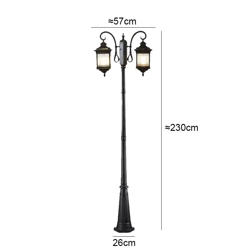 Double Ended Courtyard Outdoor Waterproof Lawn Landscape Community Villa Garden Light