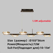 Modern Luxury Nordic Style Aluminum Circle Shaped LED Pendant Light Art Creative Lamp for Living Room Home Decoration Chandelier