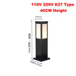 E27 Outdoor Path Light 40/60/80CM Pathway Post Light Waterproof Landscape LED Bollard Lighting Garden Backyard Lantern Lawn Lamp