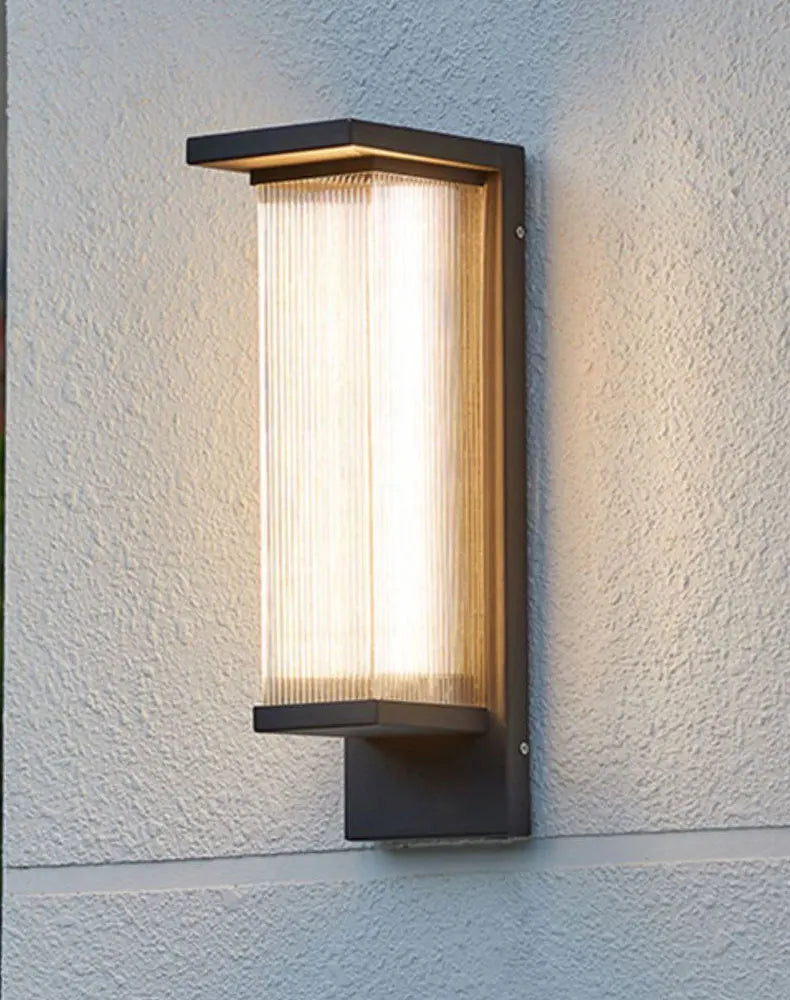 Outdoor Waterproof Wall Lamp for Courtyard Villa Entrance Garden Yard Lighting Modern Simple Style Metal+PC Light Source