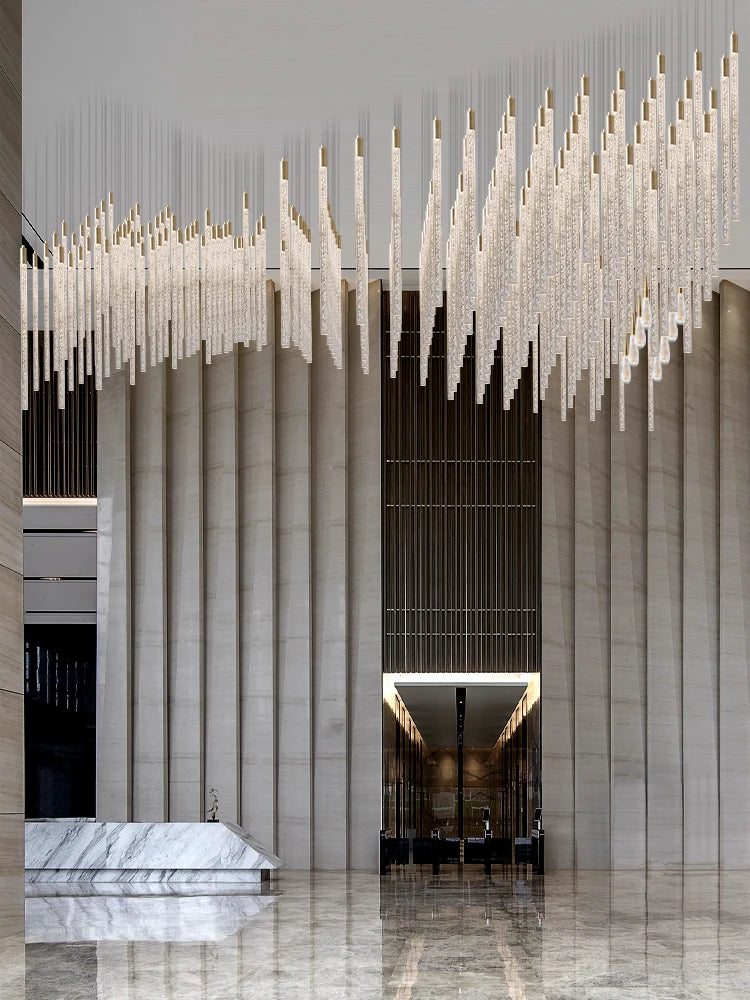 Hotel lobby LED Chandelier Villa hall Living room Crystal Chandeliers Customable High Ceilings Chandelier