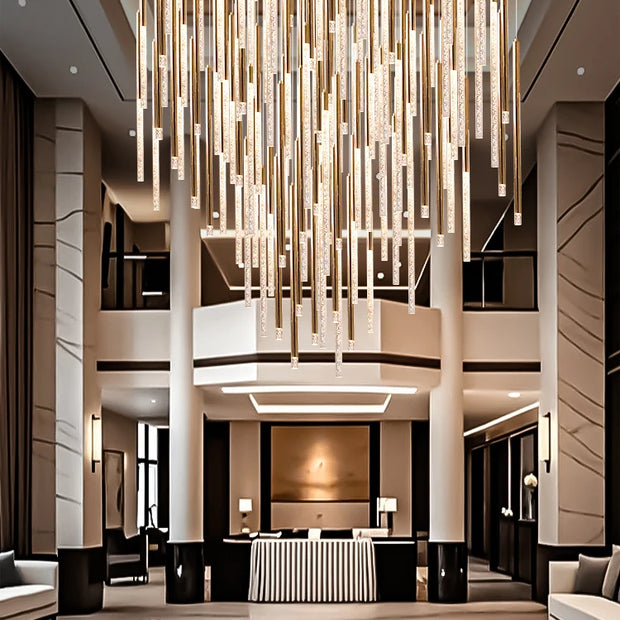 Hotel lobby LED Chandelier Villa hall Living room Crystal Chandeliers Customable High Ceilings Chandelier