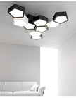 Nordic Designer Combination Honeycomb LED Indoor Ceiling Lamp,Remote Dimming Lustres Living Room Pendant Light Bedroom Decor