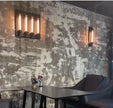 American Flute Wall Lamp Unique LOFT Restaurant Bar Grill Hallway Iron Wall Light Rustic Industrial Decor Edison Bulb Fixture