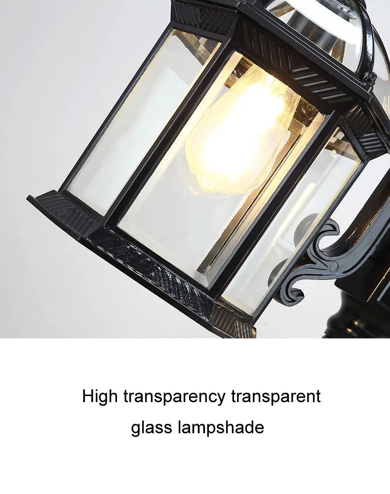 Led Villa Garden Outdoor Waterproof Household Retro Double Head Community Outdoor Courtyard Street Lamp ≈230CM
