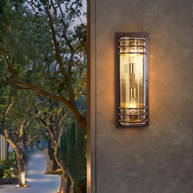 Outdoor Waterproof Wall Lamp - All Aluminum Moisture-Proof Decorative Lighting for Balcony Entrance Door Courtyard Garden