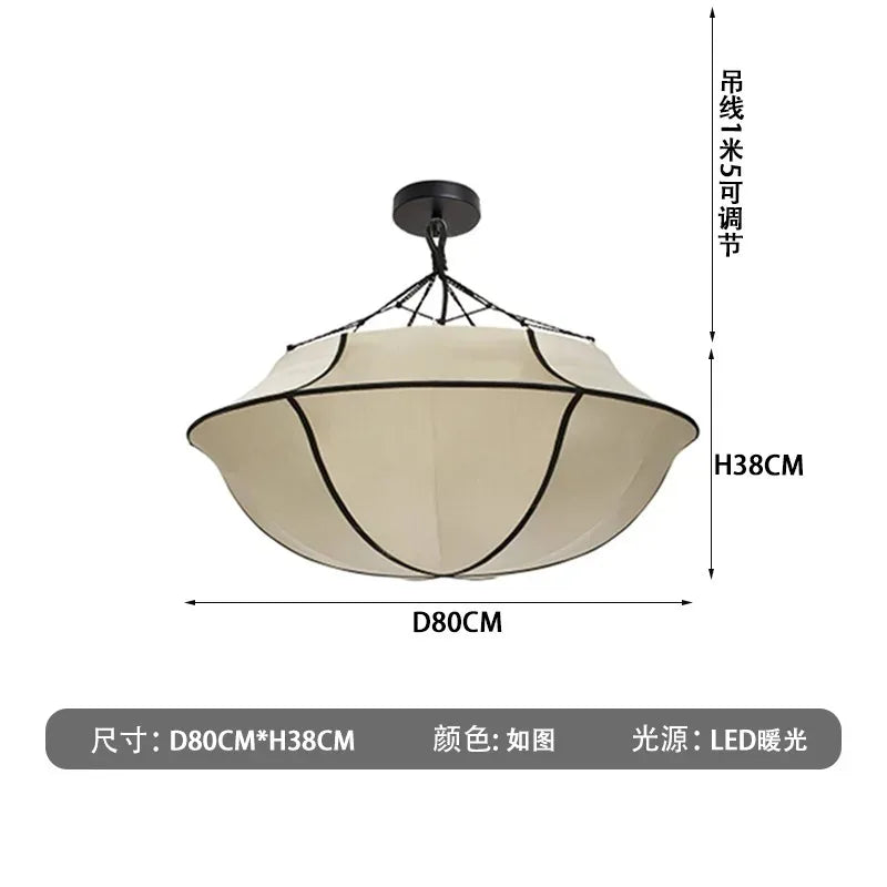 Japanese silk pendant light Art Decor Oi Soi ufo umbrella lamp LED chinese lantern Living Room Study office unique bedroom light
