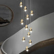 Modern home decoration crystal chandelier, stair Pendant lamp, living room Pendant lights, interior lighting