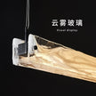 Restaurant long cloud glass chandelier Nordic creative living room dining table bar art lamp