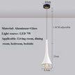 Bedroom Bedside Pendent Lamp Nordic Modern Living Room Study Decoration Simple Creative Light Luxury Bar Glass LED Chandelier