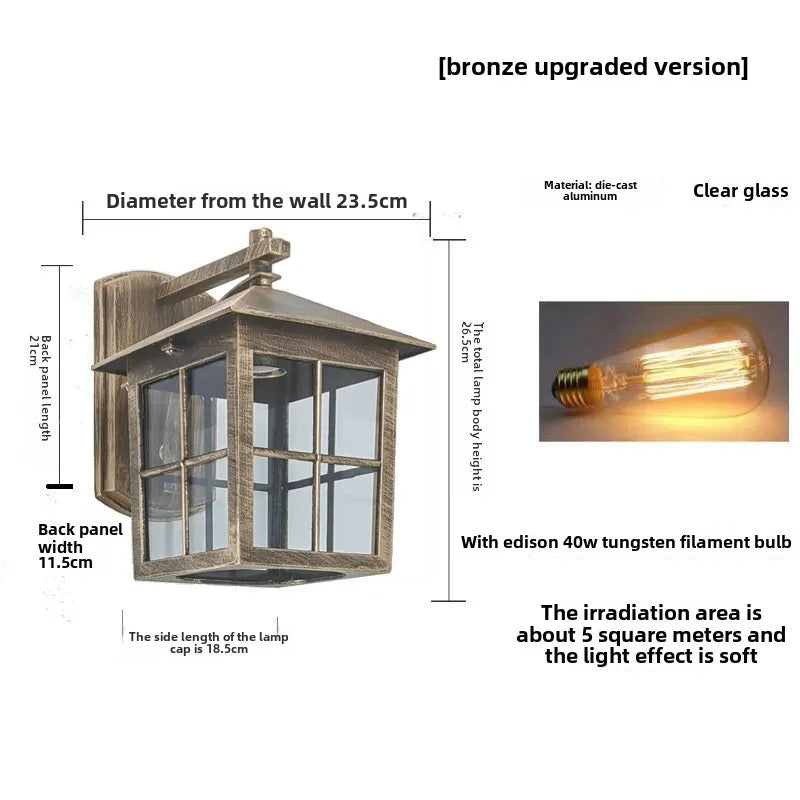 Outdoor Waterproof Wall Lamp Simple Modern Hotel Restaurant Clothing Store Decorative Lighting Villa Gate Balcony Lamp