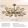 LED Glass Ball Chandelier Pendant Light for Indoor Decorative Lighting - Living Room Bedroom Dining Room