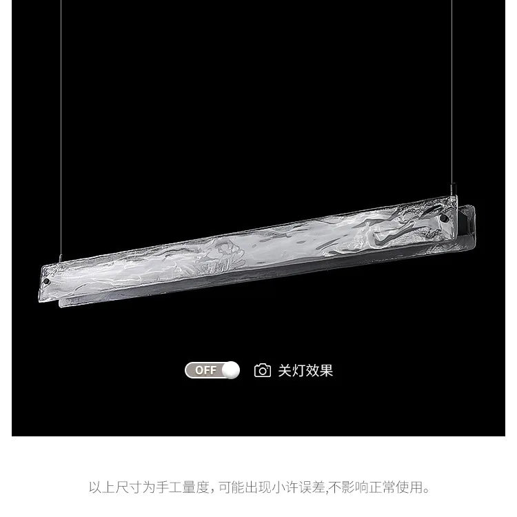 Restaurant long cloud glass chandelier Nordic creative living room dining table bar art lamp