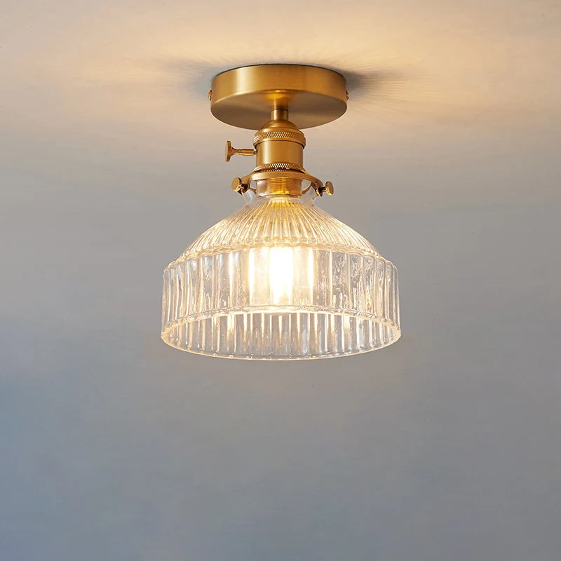 Modern Pendant Ceiling Lamp with Glass Shade for Kitchen Aisle Balcony Bedroom Home Art Deco Led Ceiling Lights Fixtures E27