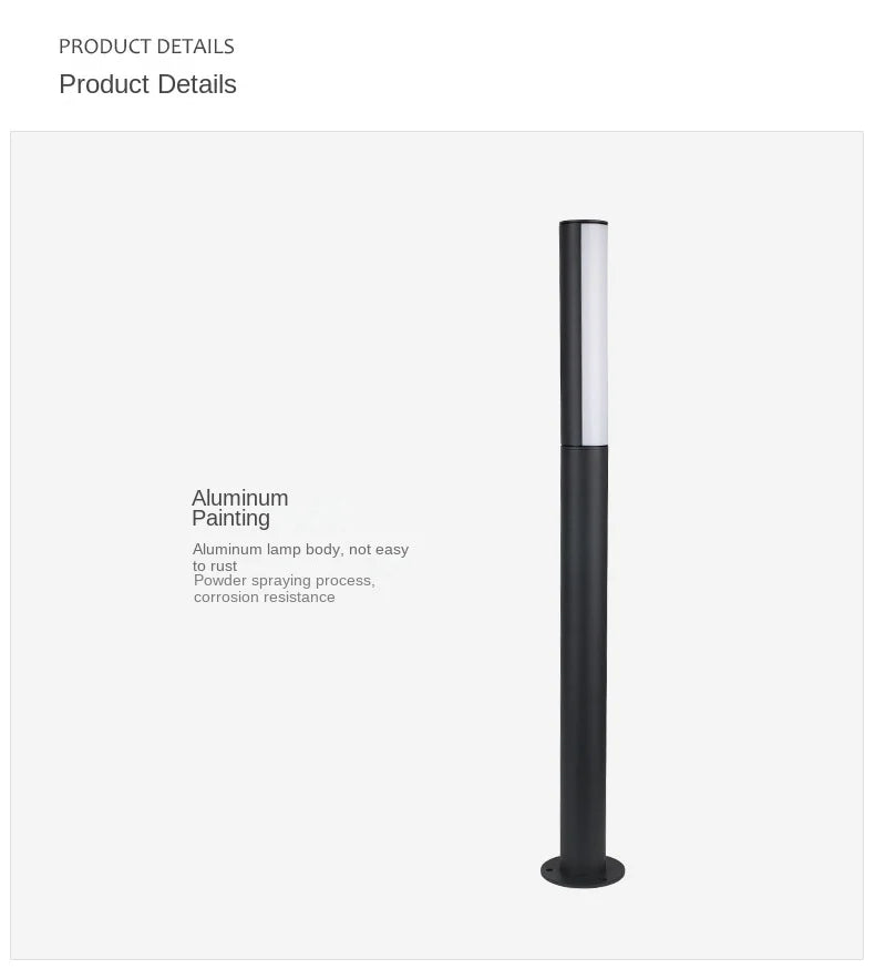 Home garden street lamp, road body with AC power supply, for landscape floodlighting