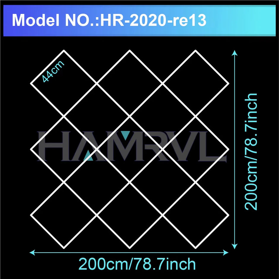 Diamond LED Ceiling Light Hexagonal Design Suitable for Garage Barber Shop Gym Exhibition Hall Ceiling Light Decoration Lighting
