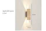 Outdoor Waterproof Wall Lamps Strip Natural stone Wall Lights 18W LED  Porch Wall Sconces  Bedroom Exterior Lighting Fixtures