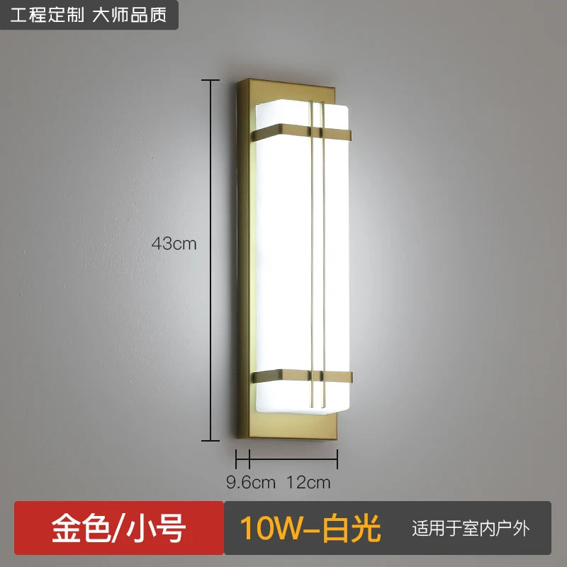 Outdoor wall lamp waterproof wall lamp Internet celebrity creative balcony aisle stairs bedroom living room new Chinese