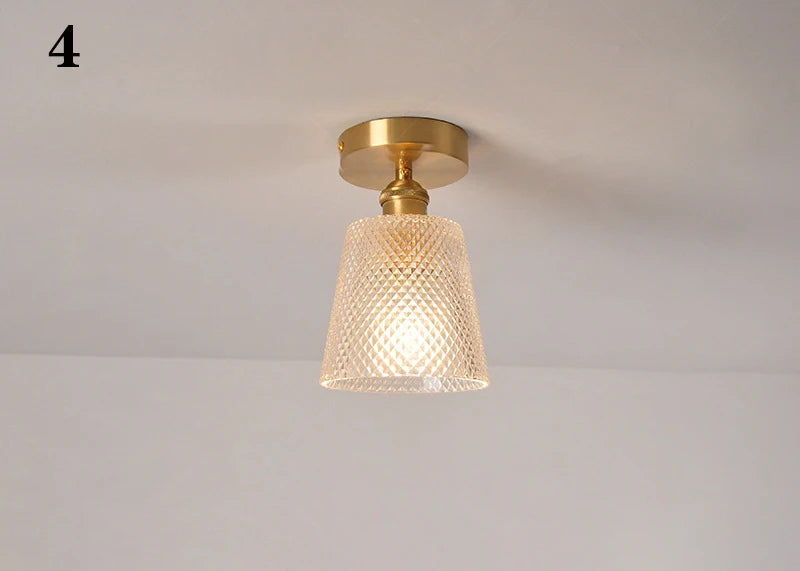 Modern Pendant Ceiling Lamp with Glass Shade for Kitchen Aisle Balcony Bedroom Home Art Deco Led Ceiling Lights Fixtures E27