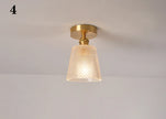 Modern Pendant Ceiling Lamp with Glass Shade for Kitchen Aisle Balcony Bedroom Home Art Deco Led Ceiling Lights Fixtures E27