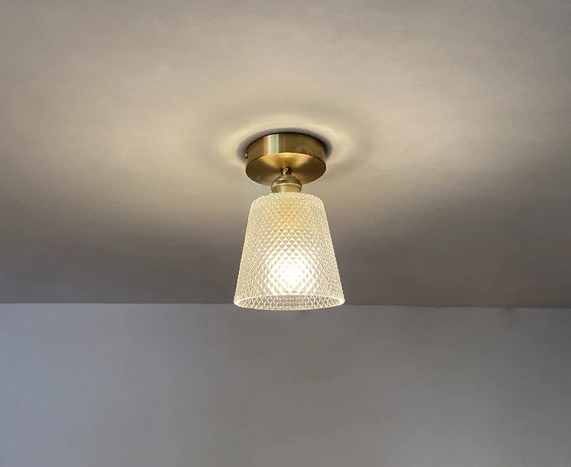 Modern Pendant Ceiling Lamp with Glass Shade for Kitchen Aisle Balcony Bedroom Home Art Deco Led Ceiling Lights Fixtures E27